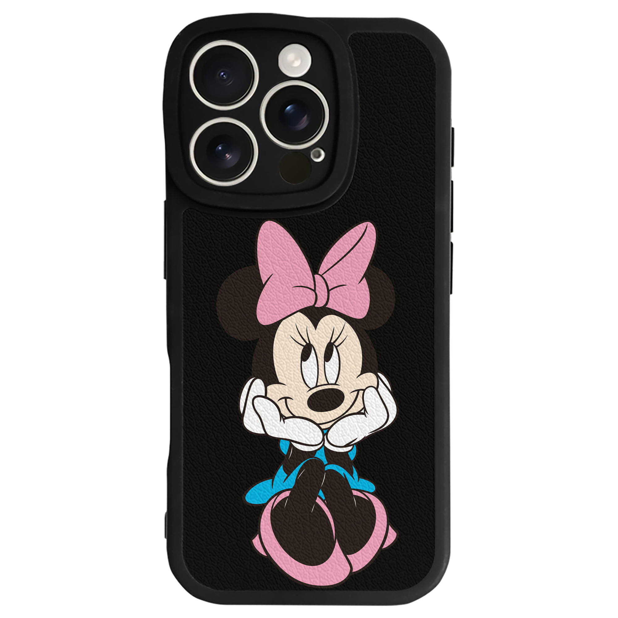 （画像用） ミッキーマウス Mickey Mouse 【iPhone 16シリーズ対応】シリコンスマホケース（レザー調） 材質：シリコン